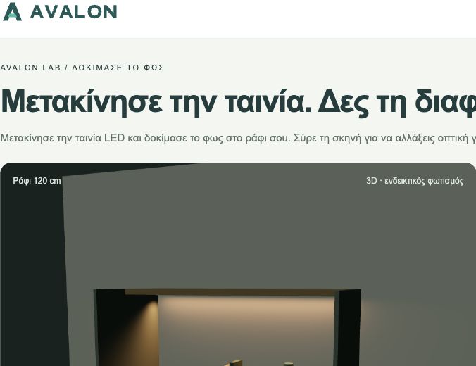 3D ράφι με φωτισμό LED