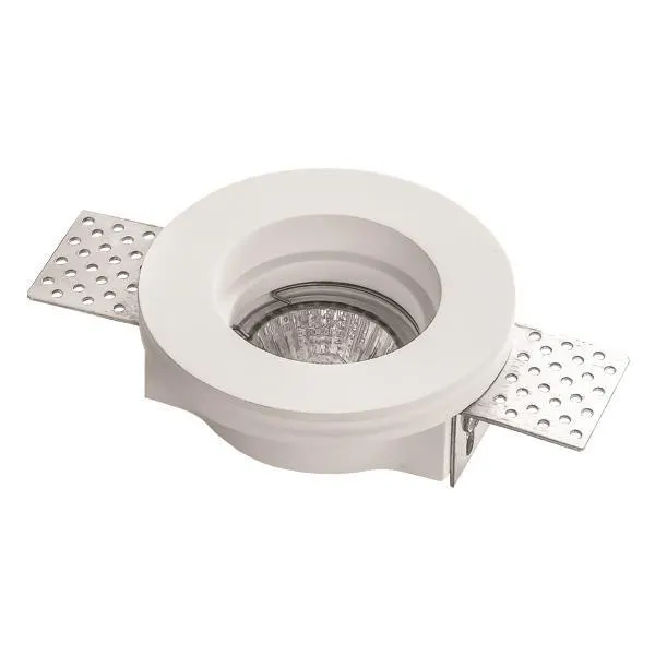ΣΠΟΤ ΓΥΨΙΝΟ ΜΟΝΟ ΣΤΡΟΓΓΥΛΟ 1XGU10 Φ100x40mm