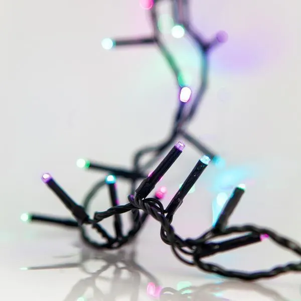 XMAS ΛΑΜΠΑΚΙ ΣΕΙΡΑ 300 LED 3mm 31V ΜΕΤΑΣΧΗΜΑΤΙΣΤΗ 4 ΕΠΕΚΤΑΣΕΙΣ ΕΩΣ 3 ΣΕT ΠΡΑΣΙΝΟ PVC ΚΑΛΩΔΙΟ ΟΠΑΛ (ΜΠΛΕ/ΠΡΑΣΙΝΟ/ΜΩΒ/ΡΟΖ) LED ΑΝΑ 5cm ΠΑΡΟΧΗ 3m IP44