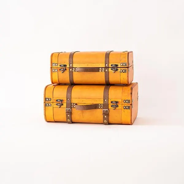 ΞΥΛΙΝΗ ΒΑΛΙΤΣΑ ΤΑΜΠΑ ΣΕΤ 2ΤΜΧ 45x31.5x19cm ΚΑΙ 40x23.5x16.5cm