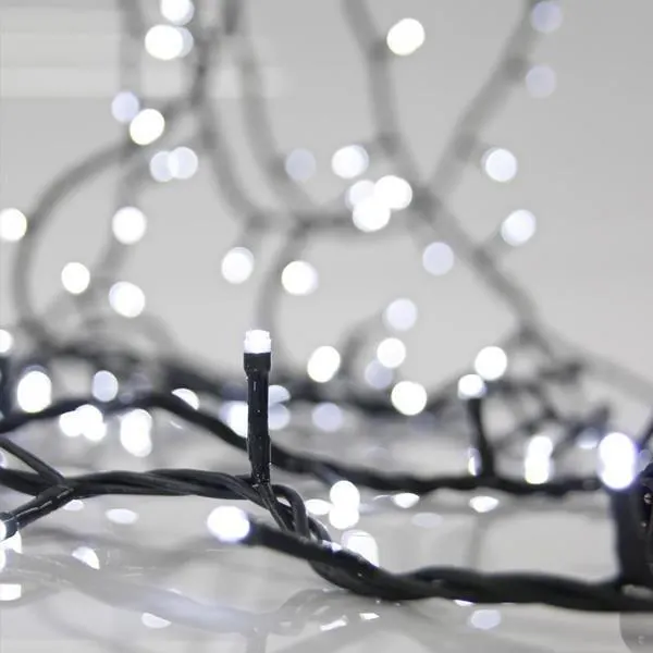 XMAS ΛΑΜΠΑΚΙ ΣΕΙΡΑ 480 LED 3mm 31V ΜΕΤΑΣΧΗΜΑΤΙΣΤΗ ΣΤΑΘΕΡΟ ΠΡΑΣΙΝΟ PVC ΚΑΛΩΔΙΟ ΛΕΥΚΟ LED ΑΝΑ 7.5cm ΠΑΡΟΧΗ 3m IP44