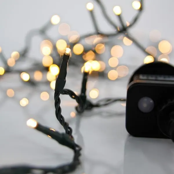 XMAS ΛΑΜΠΑΚΙ ΣΕΙΡΑ 100 LED 3mm 31V ΜΕΤΑΣΧΗΜΑΤΙΣΤΗ ΜΕ 8 ΠΡΟΓΡΑΜΜΑΤΑ & ΜΝΗΜΗ ΠΡΑΣΙΝΟ PVC ΚΑΛΩΔΙΟ ΘΕΡΜΟ ΛΕΥΚΟ LED ΑΝΑ 5cm ΠΑΡΟΧΗ 3m ΙΡ44