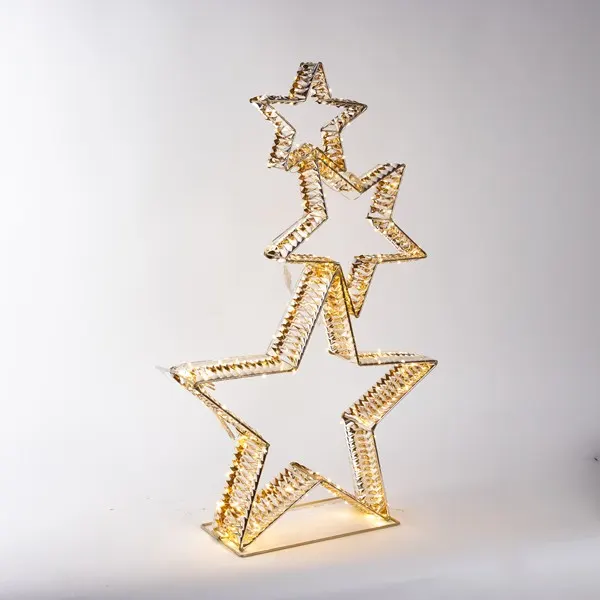 XMAS ΦΩΤΙΖΟΜΕΝΟ ΤΡΙΠΛΟ ΧΡΥΣΟ ΑΣΤΕΡΙ 180cm 1200 MINI LED 31V ΜΕΤΑΣΧΗΜΑΤΙΣΤΗ ΧΡΟΝΟΔΙΑΚΟΠΤΗ ΧΡΥΣΟΣ ΜΕΤΑΛΛΙΚΟΣ ΣΚΕΛΕΤΟΣ ΑΣΗΜΙ ΧΑΛΚΙΝΟ ΚΑΛΩΔΙΟ ΘΕΡΜΟ ΛΕΥΚΟ LED ΠΑΡΟΧΗ 5m IP44