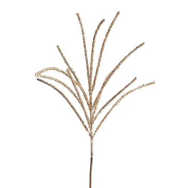 ΚΛΑΔΙ ΜΕ GLITTER ΡΟΖ GOLD GRASS 67cm