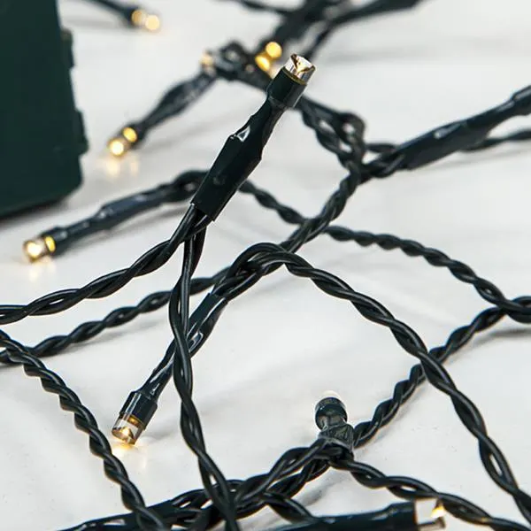 XMAS ΛΑΜΠΑΚΙ ΣΕΙΡΑ 20 LED 5mm ΜΠΑΤΑΡΙΑΣ 3AA ΜΕ ΧΡΟΝΟΔΙΑΚΟΠΤΗ ΠΡΑΣΙΝΟ PVC ΚΑΛΩΔΙΟ ΘΕΡΜΟ ΛΕΥΚΟ LED ΑΝΑ 10cm ΠΑΡΟΧΗ 30cm IP20 DISPLAY BOX 24pcs