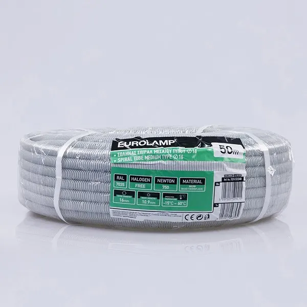 ΣΩΛΗΝΑΣ ΣΠΙΡΑΛ ΜΕΣΑΙΟΥ ΤΥΠΟΥ 750N Φ16 HALOGEN FREE FIRE RES RAL 7035