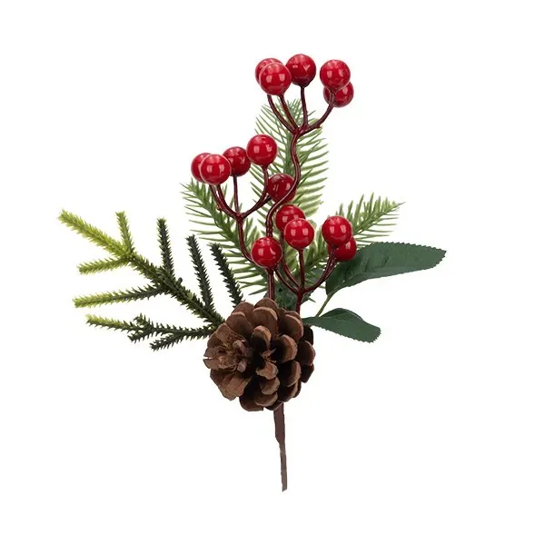 ΚΛΑΔΙ ΜΕ BERRIES ΚΟΚΚΙΝΟ ΑΝΟΙΧΤΟ ΚΑΙ ΚΟΥΚΟΥΝΑΡΙ 27cm