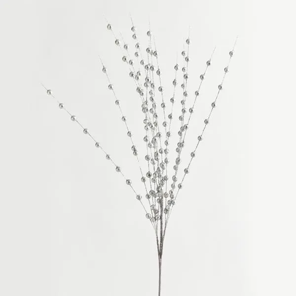 ΚΛΑΔΙ, ΑΣΗΜΙ, ΜΕ ΓΚΛΙΤΕΡ ΠΕΡΛΕΣ, 150cm