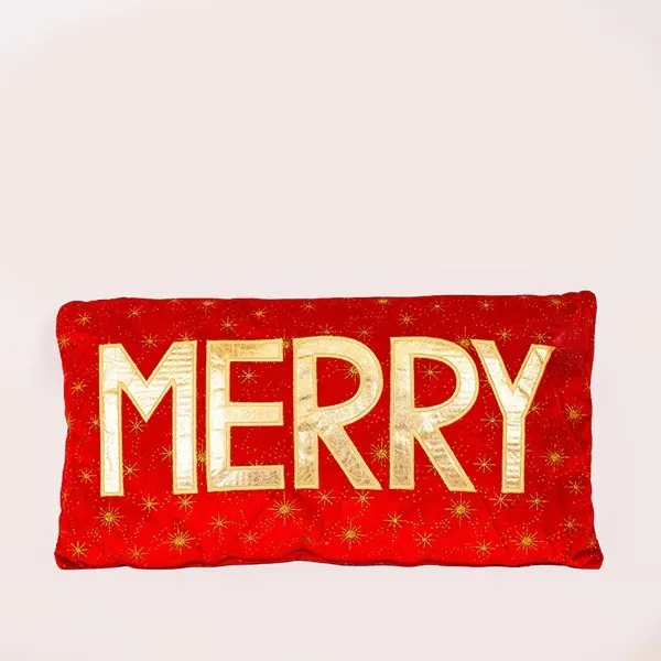 ΜΑΞΙΛΑΡΙ ΚΟΚΚΙΝΟ ΜΕ ΧΡΥΣΗ ΕΠΙΓΡΑΦΗ ''MERRY'' 35x64cm