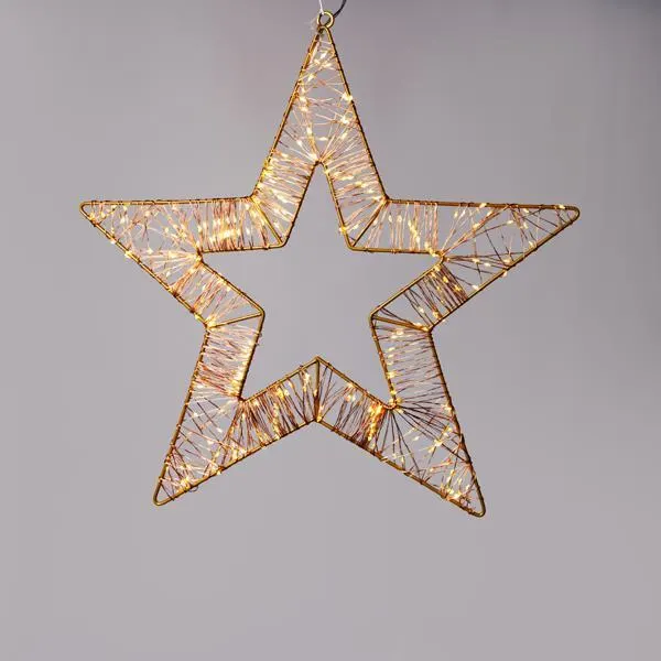 XMAS ΦΩΤΙΖΟΜΕΝΟ AΣΤΕΡΙ 45cm 260 ΜΙΝΙ LED 4.5V ΜΕΤAΣΧΗΜAΤΙΣΤΗ ΜΠΡΟΝΖΕ ΜΕΤAΛΛΙΚΟΣ ΣΚΕΛΕΤΟΣ ΜΠΡΟΝΖΕ ΧAΛΚΙΝΟ ΚAΛΩΔΙΟ 230 ΘΕΡΜA ΛΕΥΚA & 30 ΘΕΡΜA ΛΕΥΚA FLASH ΜΙΝΙ LED ΠAΡΟΧΗ 5m IP44