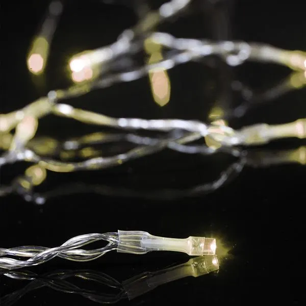 XMAS ΛΑΜΠΑΚΙ ΣΕΙΡΑ 20 LED 5mm ΜΠΑΤΑΡΙΑΣ 3AA ΜΕ ΧΡΟΝΟΔΙΑΚΟΠΤΗ ΔΙΑΦΑΝΟ PVC ΚΑΛΩΔΙΟ ΘΕΡΜΟ ΛΕΥΚΟ LED ΑΝΑ 10cm ΠΑΡΟΧΗ 30cm IP20 DISPLAY BOX 24pcs