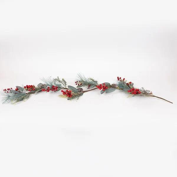 ΓΙΡΛΑΝΤΑ ΜΕ ΚΟΚΚΙΝΑ ΠΕΡΛΕ BERRIES, 130cm