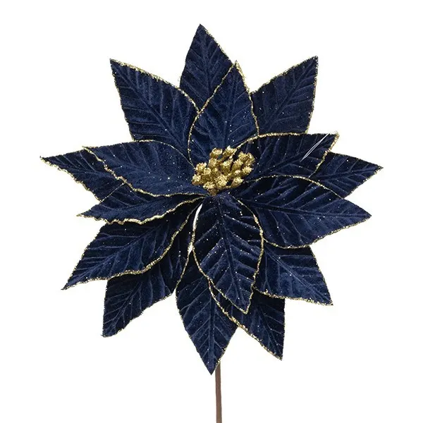 ΛΟΥΛΟΥΔΙ ΜΠΛΕ ΒΑΘΥ ΜΕ ΧΡΥΣΕΣ ΛΕΠΤΟΜΕΡΕΙΕΣ ΒΕΛΟΥΔΙΝΟ 30x45cm