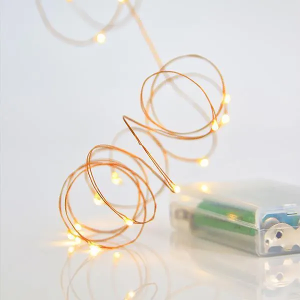 XMAS ΛΑΜΠΑΚΙ ΣΕΙΡΑ 20 MINI LED ΜΠΑΤΑΡΙΑΣ 3AA ΜΠΡΟΝΖΕ ΧΑΛΚΙΝΟ ΚΑΛΩΔΙΟ ΘΕΡΜΟ ΛΕΥΚΟ LED ΑΝΑ 10cm ΠΑΡΟΧΗ 10cm IP20