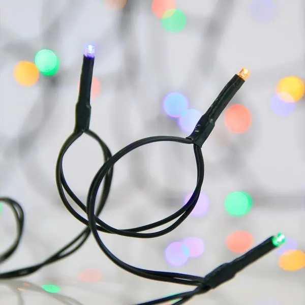 XMAS ΛΑΜΠΑΚΙ ΣΕΙΡΑ 192 LED 3mm ΜΠΑΤΑΡΙΑΣ 3AA ΜΕ 8 ΠΡΟΓΡΑΜΜΑΤΑ ΜΝΗΜΗ & ΧΡΟΝΟΔΙΑΚΟΠΤΗ ΠΡΑΣΙΝΟ PVC ΚΑΛΩΔΙΟ ΧΡΩΜΑΤΙΣΤΟ LED ANA 10cm ΠΑΡΟΧΗ 30cm IP44 DISPLAY BOX 16τμχ