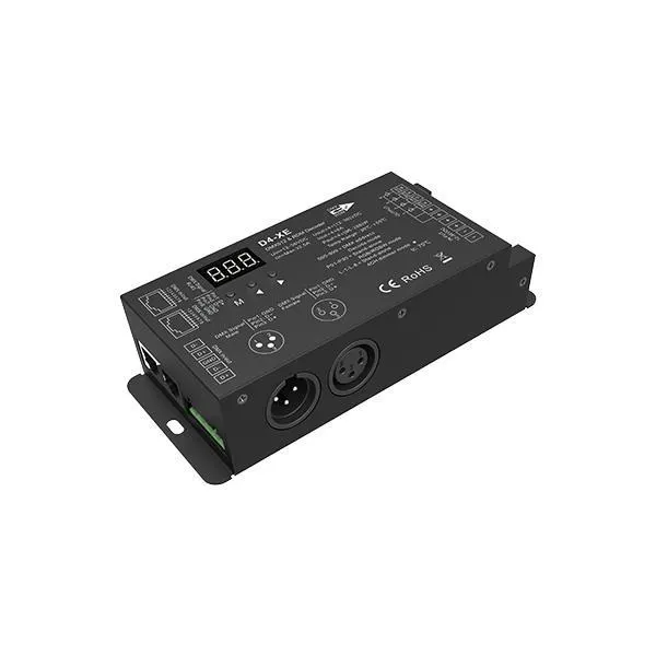 DMX512/RDM DECODER RGBW 8A*4CH 12-48VDC MAX32A D4-XE
