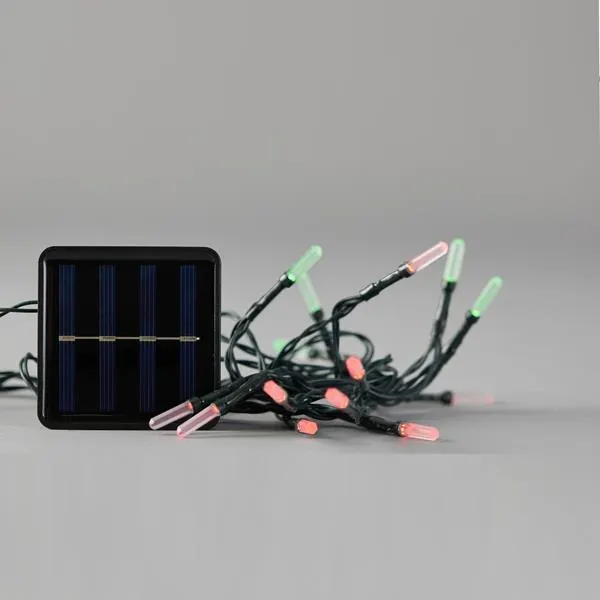XMAS ΛΑΜΠΑΚΙ ΣΕΙΡΑ 80 LED 5mm ΜΕ ΑΚΡΥΛΙΚΗ ΕΠΕΚΤΑΣΗ ΗΛΙΑΚΟ ΣΥΛΛΕΚΤΗ ΜΕ ΑΙΣΘΗΤΗΡΑ ΦΩΤΟΣ ΜΕ 8 ΠΡΟΓΡΑΜΜΑΤΑ ΠΡΑΣΙΝΟ PVC ΚΑΛΩΔΙΟ ΚΟΚΚΙΝΟ & ΠΡΑΣΙΝΟ LED ANA 10cm ΠΑΡΟΧΗ 1m ΙΡ44