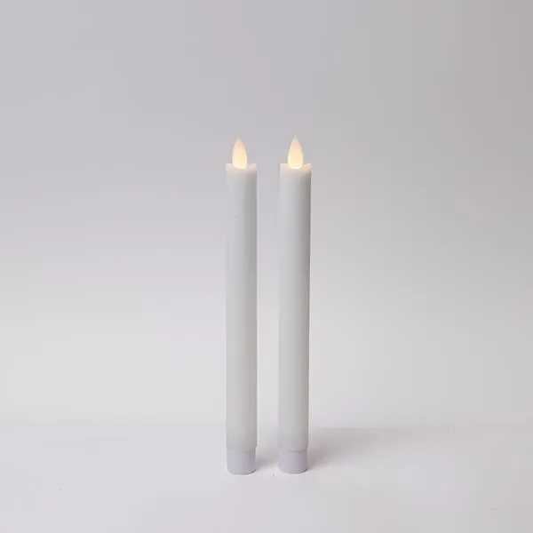 XMAS ΚΕΡΙ ΜΠΑΤΑΡΙΑΣ 2AAA ΜΕ ΚΙΝΗΣΗ ΣΤΗ ΦΛΟΓΑ ΧΡΟΝΟΔΙΑΚΟΠΤΗ ΛΕΥΚΟ 2.2x24cm ΣΕΤ 2τμχ IP20
