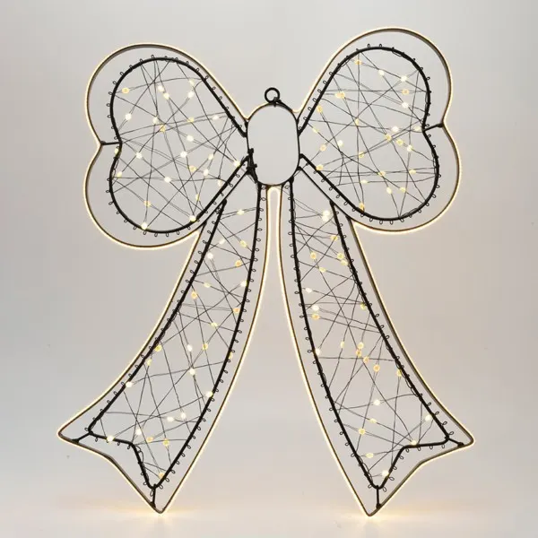 XMAS ΦΩΤΙΖΟΜΕΝΟΣ ΦΙΟΓΚΟΣ 100 MINI LED ΜΕΤΑΣΧΗΜΑΤΙΣΤΗ & ΜΑΥΡΟΣ ΜΕΤΑΛΛΙΚΟΣ & ΣKEΛETOΣ ΜΑΥΡΟ ΧΑΛΚΙΝΟ ΚΑΛΩΔΙΟ & ΘΕΡΜΟ ΛΕΥΚΟ LED & ΘΕΡΜΗ ΛΕΥΚΗ COB ΤΑΙΝΙΑ LED 2.2m & ΠΑΡΟΧΗ 3m 36x45cm IP44