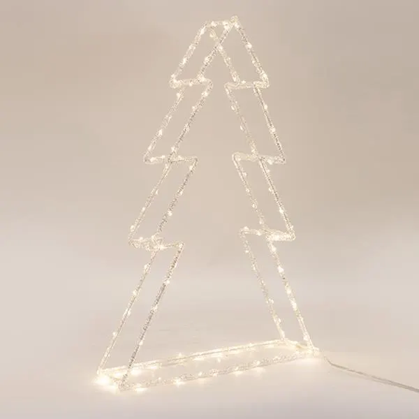 XMAS ΑΚΡΥΛΙΚΟ ΔΕΝΤΡΟ 3.5V ΜΕΤΑΣΧΗΜΑΤΙΣΤΗ 80 ΘΕΡΜΑ ΛΕΥΚΑ MINI LED ΠΑΡΟΧΗ 5m 31x6.5x39cm IP44