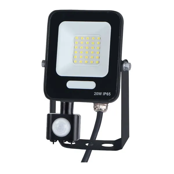 ΠΡΟΒΟΛΕΑΣ LED 20W SMD ΜΕ ΠΕΡΙΣΤΡΕΦΟΜΕΝΟ ΑΝΙΧΝΕΥΤΗ ΚΙΝΗΣΗΣ ΜΑΥΡΟΣ IP54 3000K PLUS