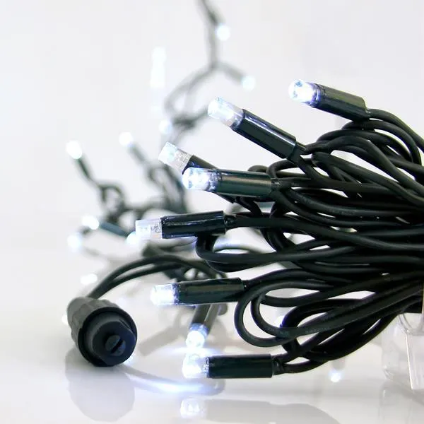 XMAS ΛΑΜΠΑΚΙ ΣΕΙΡΑ 100 LED 5mm ΜΕ ΚΑΛΥΜΜΑ 230V 3 ΕΠΕΚΤΑΣΕΙΣ ΕΩΣ 9 ΣΕΤ ΠΡΑΣΙΝΟ ΚΑΟΥΤΣΟΥΚ ΚΑΛΩΔΙΟ ΛΕΥΚΟ LED ANA 10cm ΠΑΡΟΧΗ 1.5cm ΙΡ65