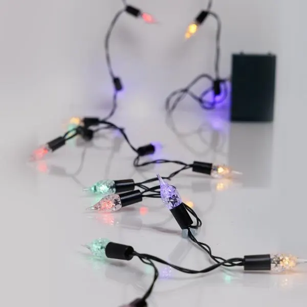 XMAS ΛΑΜΠΑΚΙ ΣΕΙΡΑ 20 LED 5mm ΔΙΑΚΟΣΜΗΤΙΚΟ VINTAGE 1.2cm ΜΠΑΤΑΡΙΑΣ 3ΑΑ ΜΕ ΧΡΟΝΟΔΙΑΚΟΠΤΗ ΠΡΑΣΙΝΟ PVC ΚΑΛΩΔΙΟ ΧΡΩΜΑΤΙΣΤΟ LED ANA 10cm ΠΑΡΟΧΗ 30cm IP20