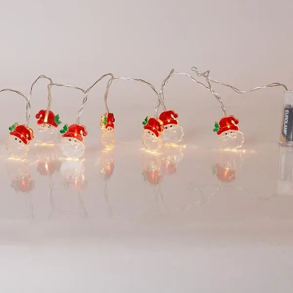 XMAS ΛΑΜΠΑΚΙ ΣΕΙΡΑ 10 LED 5mm ΠΛΑΣΤΙΚΟ ΑΓΙΟ ΒΑΣΙΛΗ ΜΠΑΤΑΡΙΑΣ 3AA ΜΕ ΧΡΟΝΟΔΙΑΚΟΠΤΗ ΔΙΑΦΑΝΟ PVC ΚΑΛΩΔΙΟ ΘΕΡΜΟ ΛΕΥΚΟ LED ΑΝΑ 10cm ΠΑΡΟΧΗ 30cm IP20