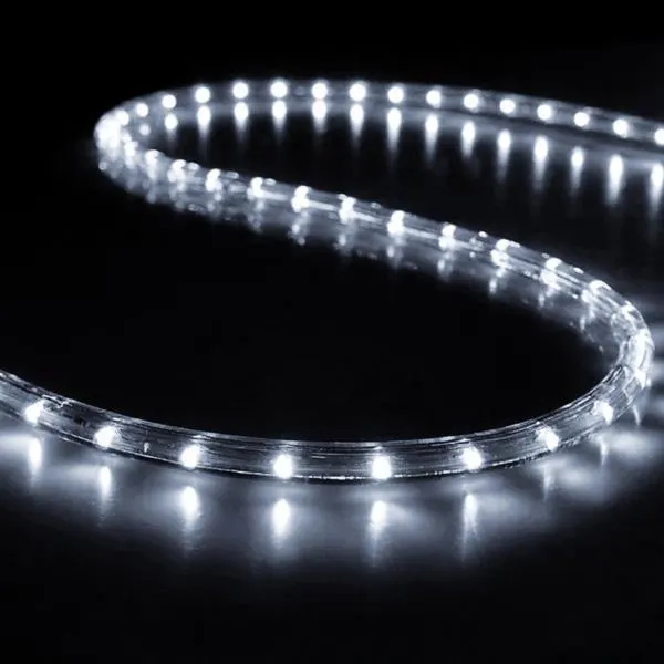 XMAS ΦΩΤΟΣΩΛΗΝΑΣ 230V LED 50m ΜΟΝΟΚΑΝΑΛΟΣ ΠΡΟΣΤΑΣΙΑ UV ΔΙΑΦΑΝΟΣ ΣΩΛΗΝΑΣ 13mm ΛΕΥΚΟ 36 LED/m ΚΟΠΗ/1m 3 ΣΕΤ ΕΞΑΡΤΗΜΑΤΑIP65