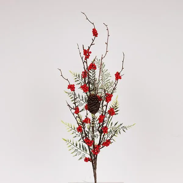 ΚΛΑΔΙ ΜΕ ΦΥΛΛΟ ΚΥΠΑΡΙΣΣΙ ΚΑΙ BERRY, 72cm