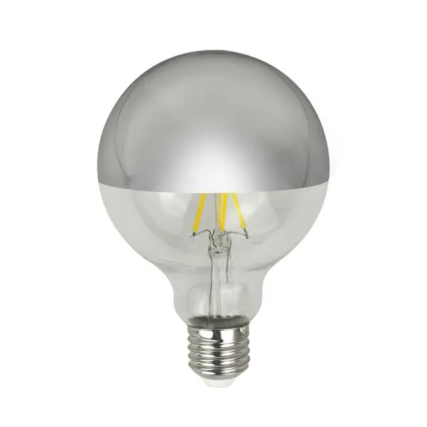 ΛΑΜΠΑ LED ΓΛΟΜΠΟΣ G95 CROSSED FILAMENT 8W 900lm E27 3000K 220-240V DIMMABLE ΑΝΤΕΣΤΡΑΜΕΝΟΥ ΚΑΘΡΕΠΤΗ ΑΣΗΜΙ