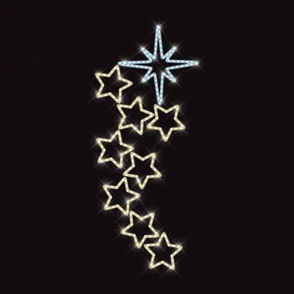XMAS ΕΠΑΓΓΕΛΜΑΤΙΚΟ ΕΠΙΣΤΗΛΙΟ ΣΧΕΔΙΟ ΑΣΤΕΡΙ ΒΗΘΛΕΕΜ & ΑΣΤΕΡΑΚΙΑ ΘΕΡΜΗ ΛΕΥΚΗ & ΛΕΥΚΗ LED ΦΩΤΟΣΩΛΗΝΑ 190x80cm IP65