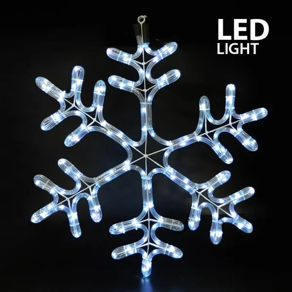 XMAS ΧΙΟΝΟΝΙΦΑΔΑ ΦΩΤΟΣΩΛΗΝΑΣ LED 6m ΛΕΥΚΟ FLASH LED 59x50cm IP44