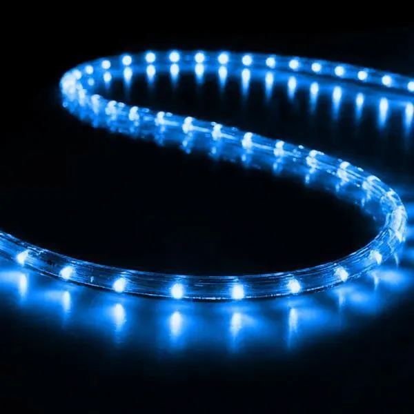 XMAS ΦΩΤΟΣΩΛΗΝΑΣ 24V LED 50m ΜΟΝΟΚΑΝΑΛΟΣ ΠΡΟΣΤΑΣΙΑ UV ΔΙΑΦΑΝΟΣ ΣΩΛΗΝΑΣ 13mm ΜΠΛΕ 36 LED/m ΚΟΠΗ/1mIP65