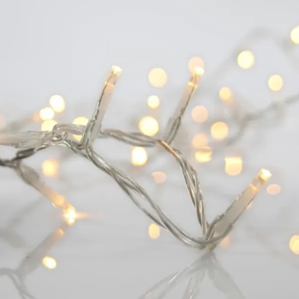 XMAS ΛΑΜΠΑΚΙ ΒΡΟΧΗ 144 LED 3mm 36V ΜΕΤΑΣΧΗΜΑΤΙΣΤΗ 4 ΕΠΕΚΤΑΣΕΙΣ ΕΩΣ 3 ΣΕΤ ΔΙΑΦΑΝΟ PVC ΚΑΛΩΔΙΟ ΘΕΡΜΟ ΛΕΥΚΟ LED (H60 x W300cm 5/7/5/7) ΠΑΡΟΧΗ 3m ΙΡ44
