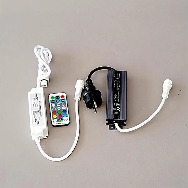 24V ΜΕΤΑΣΧΗΜΑΤΙΣΤΗΣ, ME SYNCHRONOUS RGBW LED CONTROLLER & ΤΗΛΕΧΕΙΡΙΣΤΗΡΙΟ, ΠΡΟΕΚΤΑΣΗ ΠΑΡΟΧΗΣ 3m, IP65