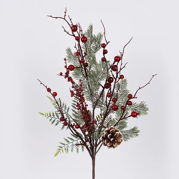 ΚΛΑΔΙ ΜΕ BERRIES ΜΠΟΡΝΤΟ ΚΑΙ ΚΟΥΚΟΥΝΑΡΙ 67cm