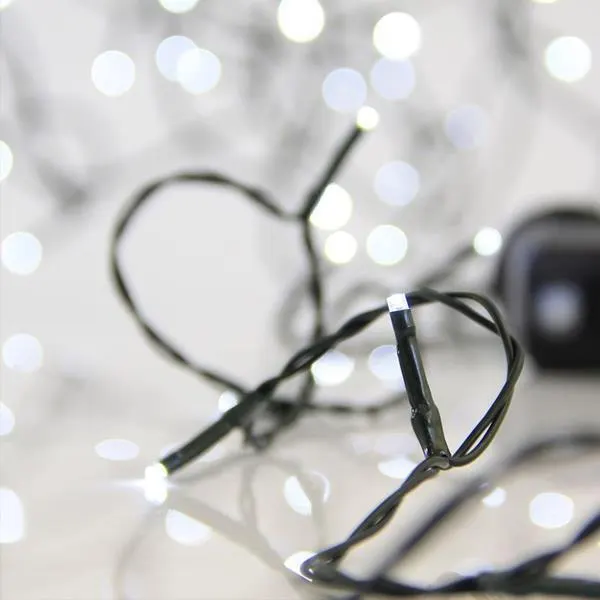 XMAS ΛΑΜΠΑΚΙ ΣΕΙΡΑ 1300 LED 3mm 31V ΜΕΤΑΣΧΗΜΑΤΙΣΤΗ ΜΕ 8 ΠΡΟΓΡΑΜΜΑΤΑ ΠΡΑΣΙΝΟ PVC ΚΑΛΩΔΙΟ ΛΕΥΚΟ LED ΑΝΑ 5cm ΠΑΡΟΧΗ 3m ΙΡ44