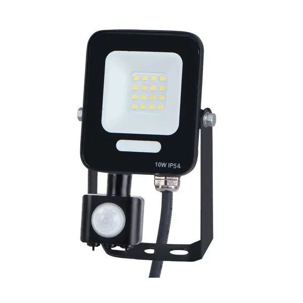 ΠΡΟΒΟΛΕΑΣ LED 10W SMD ΜΕ ΠΕΡΙΣΤΡΕΦΟΜΕΝΟ ΑΝΙΧΝΕΥΤΗ ΚΙΝΗΣΗΣ ΜΑΥΡΟΣ IP54 3000K PLUS