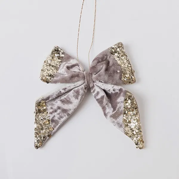 ΒΕΛΟΥΔΙΝΟΣ ΦΙΟΓΚΟΣ, ΓΚΡΙ, ΜΕ GLITTER, 20x20cm