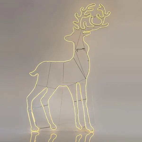 XMAS ΤΑΡΑΝΔΟΣ ΝΕΟΝ ΦΩΤΟΣΩΛΗΝΑΣ LED 12m ΜΟΝΟΚΑΝΑΛΟΣ ΘΕΡΜΟ ΛΕΥΚΟ 180x104cm IP44