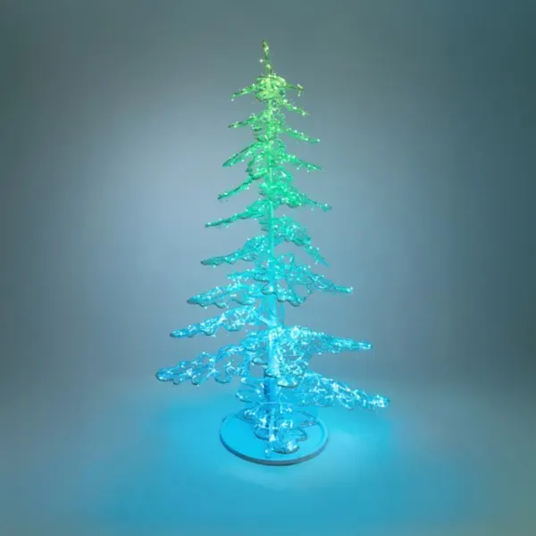 XMAS ΕΠΑΓΓΕΛΜΑΤΙΚΟ ΣΧΕΔΙΟ ΛΕΥΚΟ ΔΕΝΤΡΟ 213cm ΑΛΟΥΜΙΝΙΟ ΜΕ ΑΚΡΥΛΙΚΗ ΔΙΑΚΟΣΜΗΣΗ & ΚΡΥΣΤΑΛΛΙΝΕΣ ΧΑΝΤΡΕΣ 24V ΠΡΟΓΡΑΜΜΑ ΤΗΛΕΧΕΙΡΙΣΤΗΡΙΟ 560 RGB LED ΠΑΡΟΧΗ 1,5m IP67