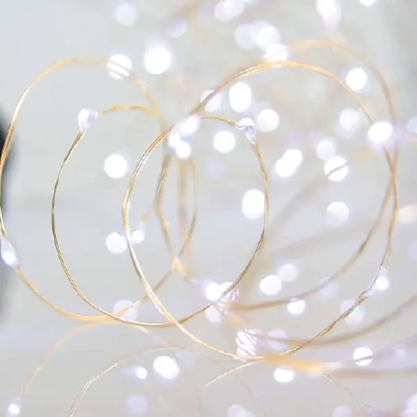 XMAS ΛΑΜΠΑΚΙ ΣΕΙΡΑ 50 MINI LED ΜΠΑΤΑΡΙΑΣ 3AA ΑΣΗΜΙ ΧΑΛΚΙΝΟ ΚΑΛΩΔΙΟ ΛΕΥΚΟ LED ΑΝΑ 10cm ΠΑΡΟΧΗ 10cm IP20