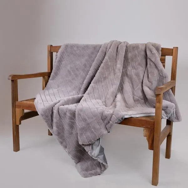 ΚΟΥΒΕΡΤΑ ΓΚΡΙ ΓΟΥΝΙΝΗ 140x160cm