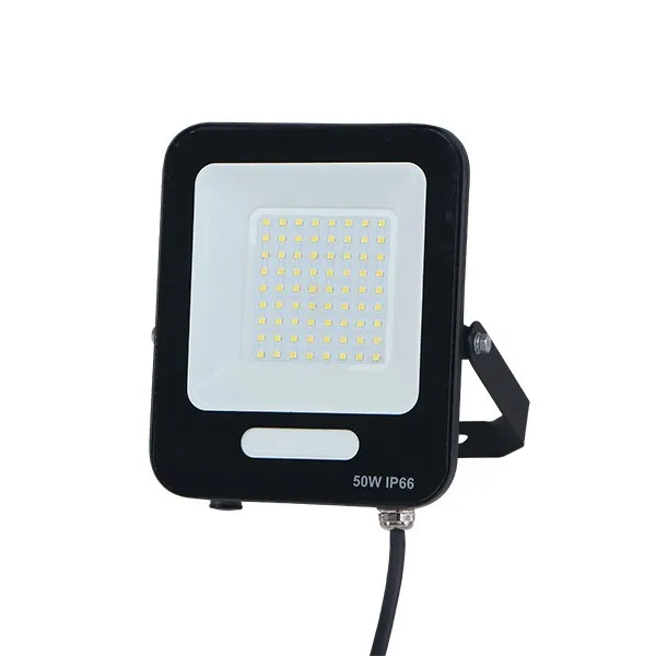 ΠΡΟΒΟΛΕΑΣ LED 50W SMD ΜΑΥΡΟΣ IP66 4000K PLUS 60cm ΚΑΛΩΔΙΟ