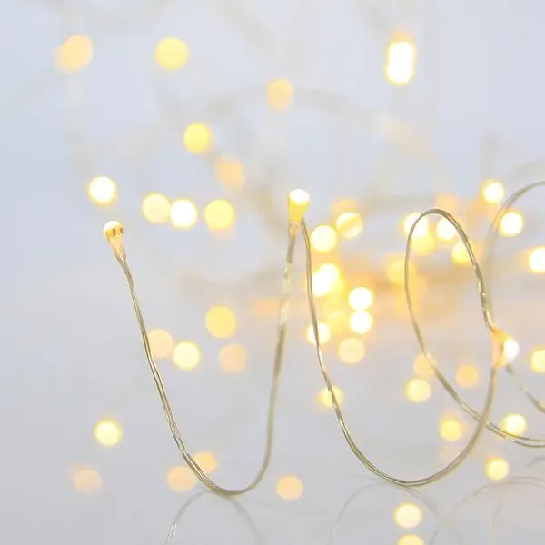 XMAS ΛΑΜΠΑΚΙ ΣΕΙΡΑ 100 ΜΙΝΙ LED ΜΕΤΑΣΧΗΜΑΤΙΣΤΗ ΜΕ 8 ΠΡΟΓΡΑΜΜΑΤΑ & ΜΝΗΜΗ ΜΠΡΟΝΖΕ ΧΑΛΚINO ΚΑΛΩΔΙΟ ΘΕΡΜΟ ΛΕΥΚΟ LED ANA 10cm ΠΑΡΟΧΗ 5m ΙΡ44