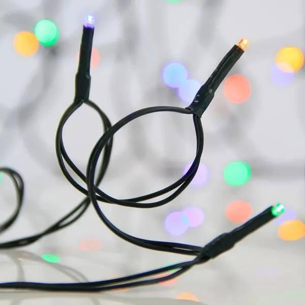 XMAS ΛΑΜΠΑΚΙ ΣΕΙΡΑ 100 LED 3mm 31V ΜΕΤΑΣΧΗΜΑΤΙΣΤΗ 4 ΕΠΕΚΤΑΣΕΙΣ ΕΩΣ 3 ΣΕΤ ΠΡΑΣΙΝΟ PVC ΚΑΛΩΔΙΟ ΧΡΩΜΑΤΙΣΤΟ LED ΑΝΑ 10cm ΠΑΡΟΧΗ 3m IP44
