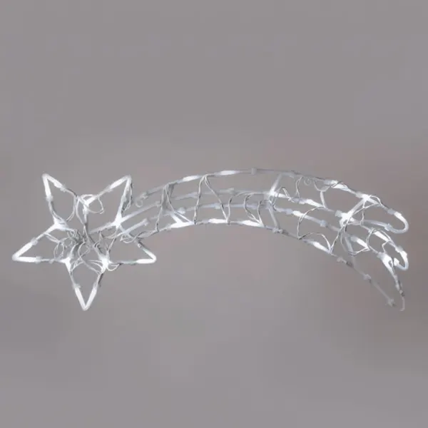ΣΕΙΡΑ, 35 LED 5mm, ΣΕ PVC ΒΑΣΗ ΜΕ ΣΧΕΔΙΟ ΚΟΜΗΤΗ, 230V, ΑΣΠΡΟ PVC ΚΑΛΩΔΙΟ, ΛΕΥΚΟ LED + 6 ΛΕΥΚΑ FLASH LED, LEAD WIRE 3m, IP44