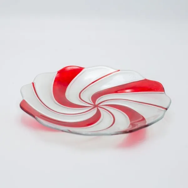 ΓΥΑΛΙΝΗ ΠΙΑΤΕΛΑ CANDY ΣΤΡΟΓΓΥΛΗ 23.5cm