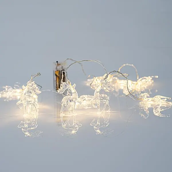 XMAS ΛΑΜΠΑΚΙ ΣΕΙΡΑ 10 LED 5mm ΑΚΡΥΛΙΚΑ ΤΑΡΑΝΔΑΚΙΑ ΜΠΑΤΑΡΙΑΣ 2AA ΔΙΑΦΑΝΟ PVC ΚΑΛΩΔΙΟ ΘΕΡΜΟ ΛΕΥΚΟ LED ANA 15cm ΠΑΡΟΧΗ 50cm IP20